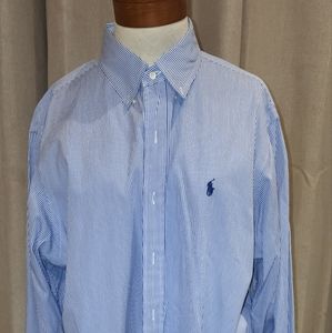 Ralph lauren Classic Fit Striped Poplin Long Sleeve Shirt